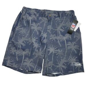 NWT NFL Team Apparel Seahawks Palm Patterned Shorts